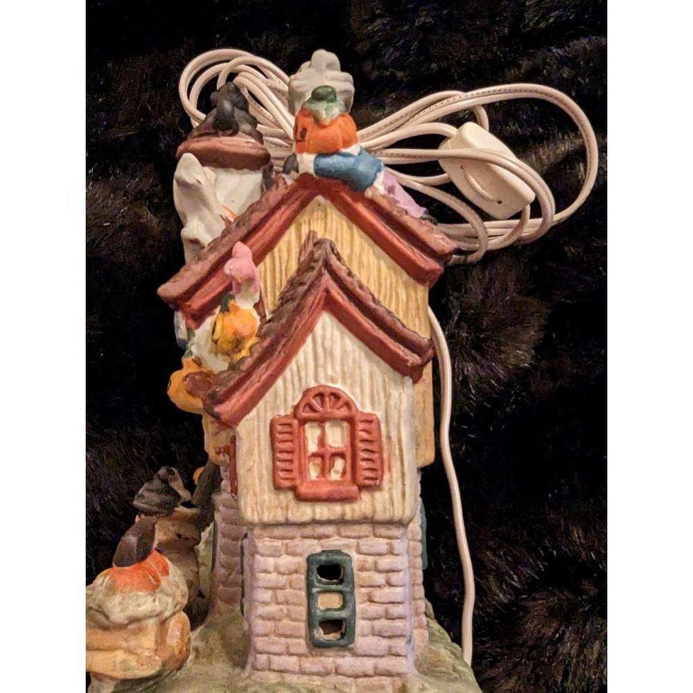 Vintage Haunted Haven Pumpkin Factory Lighted Halloween Village House - Picture 5 of 6